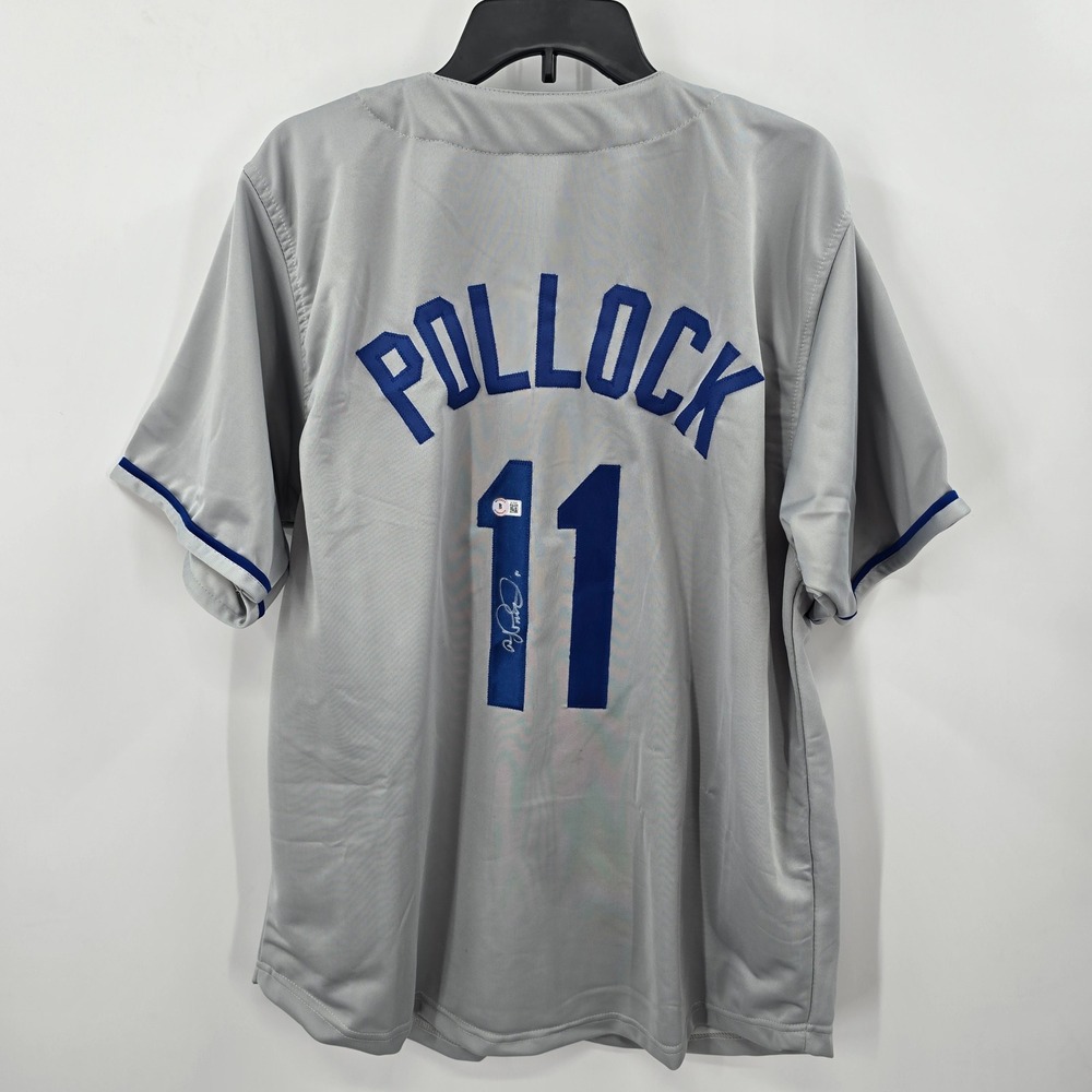 AJ Pollock Signed Los Angeles Dodgers Jersey Beckett COA‎ Gray Size L/XL